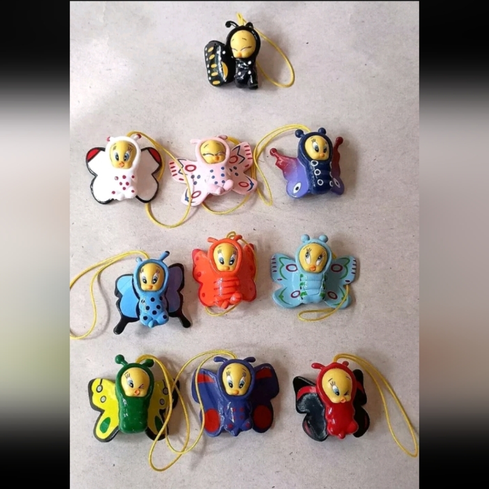 10 Looney Tunes WB Tweety Bird Butterfly Collection Vending Set NOS New 2006